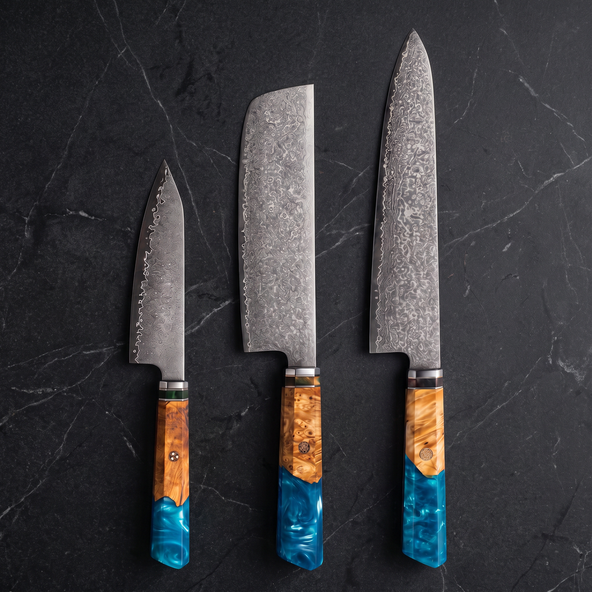 Aokumo Knife Trio (Gyuto, Nakiri & Utility)