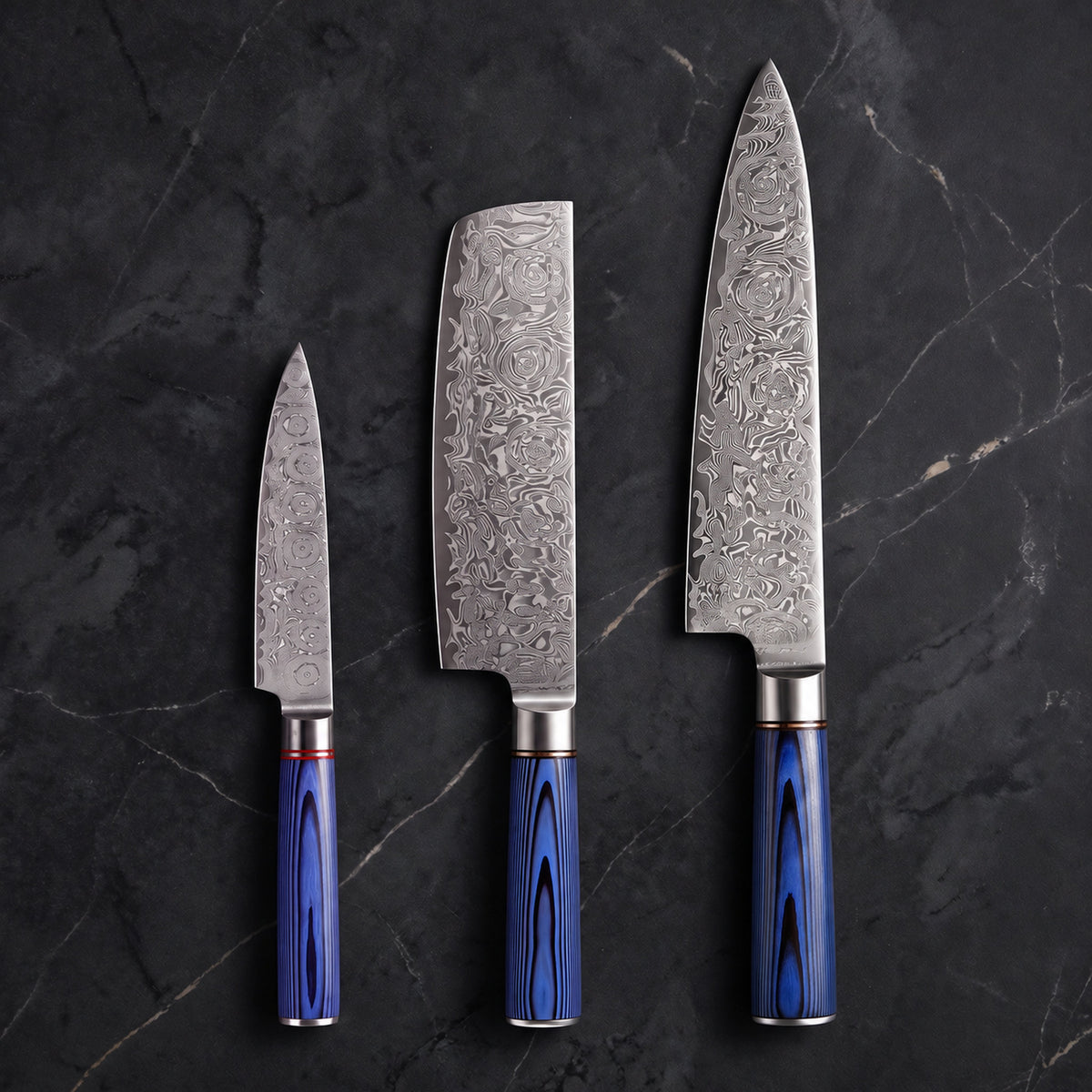 Aonami Knife Trio (Gyuto, Nakiri & Utility)