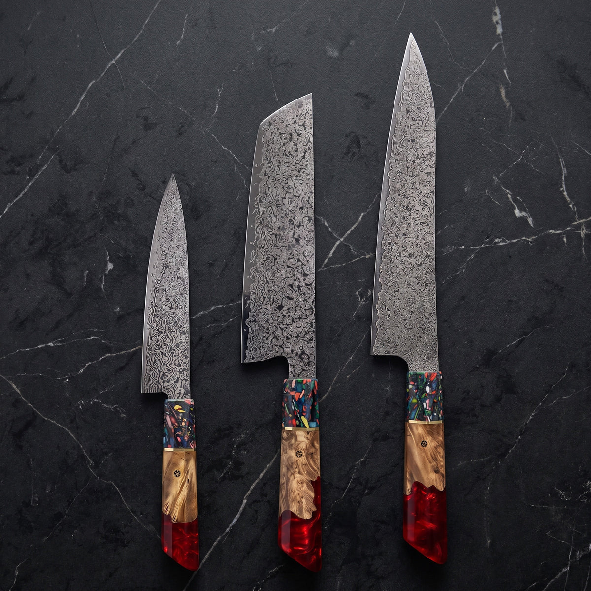 Benitsuki Knife Trio (Gyuto, Nakiri & Utility)