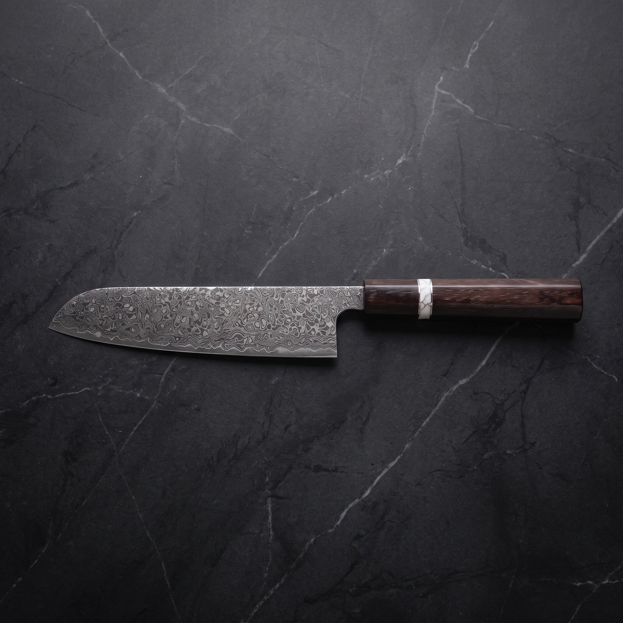 Botan Santoku All-Purpose Knife – on the board