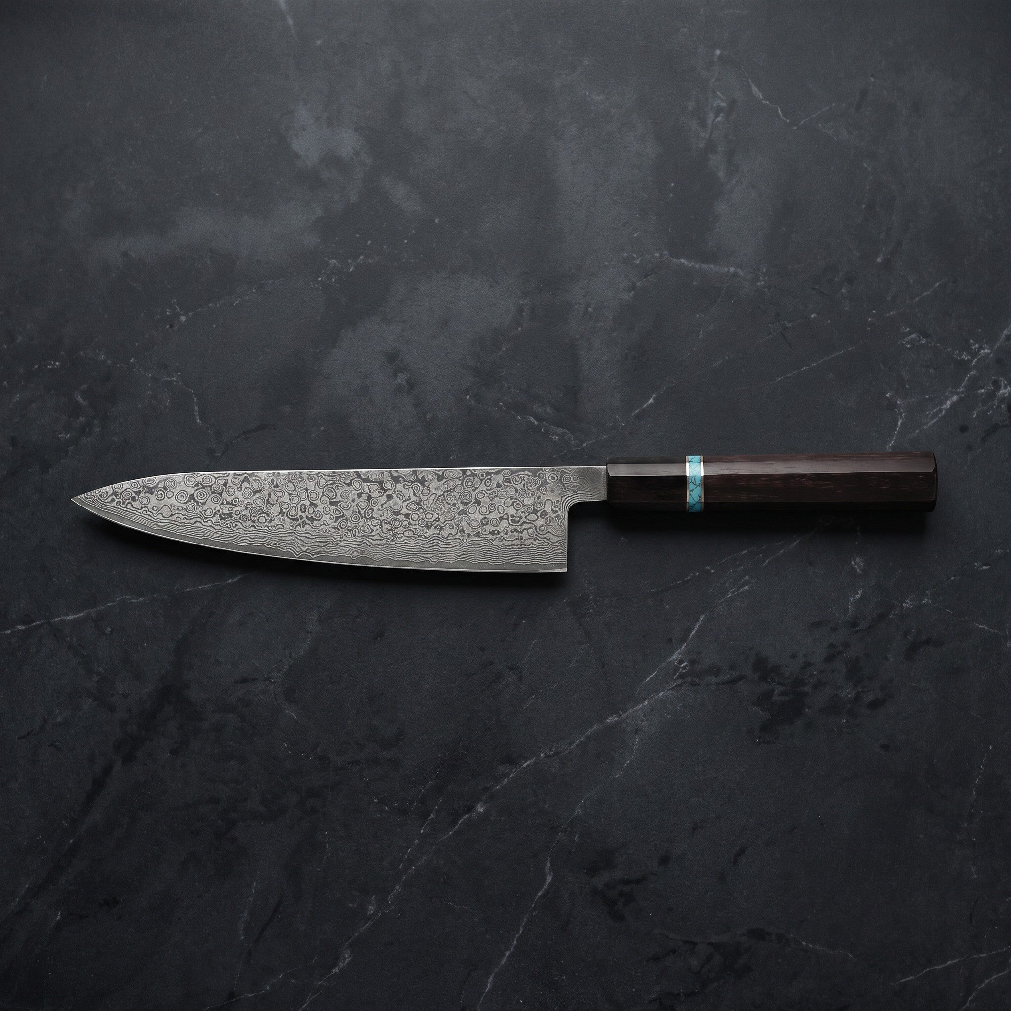 Byakko Gyuto Chef Knife, Blue Handle – on the board