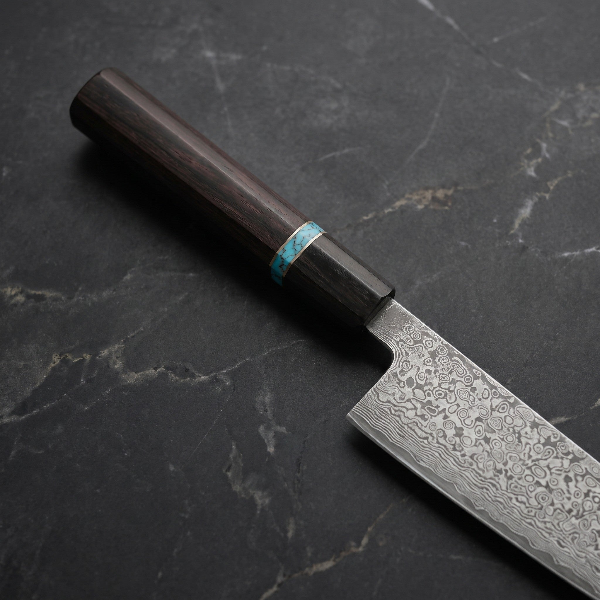 Byakko Gyuto Chef Knife, Blue Handle – handle