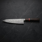 Byakko Gyuto Chef Knife, Red Handle – on the board