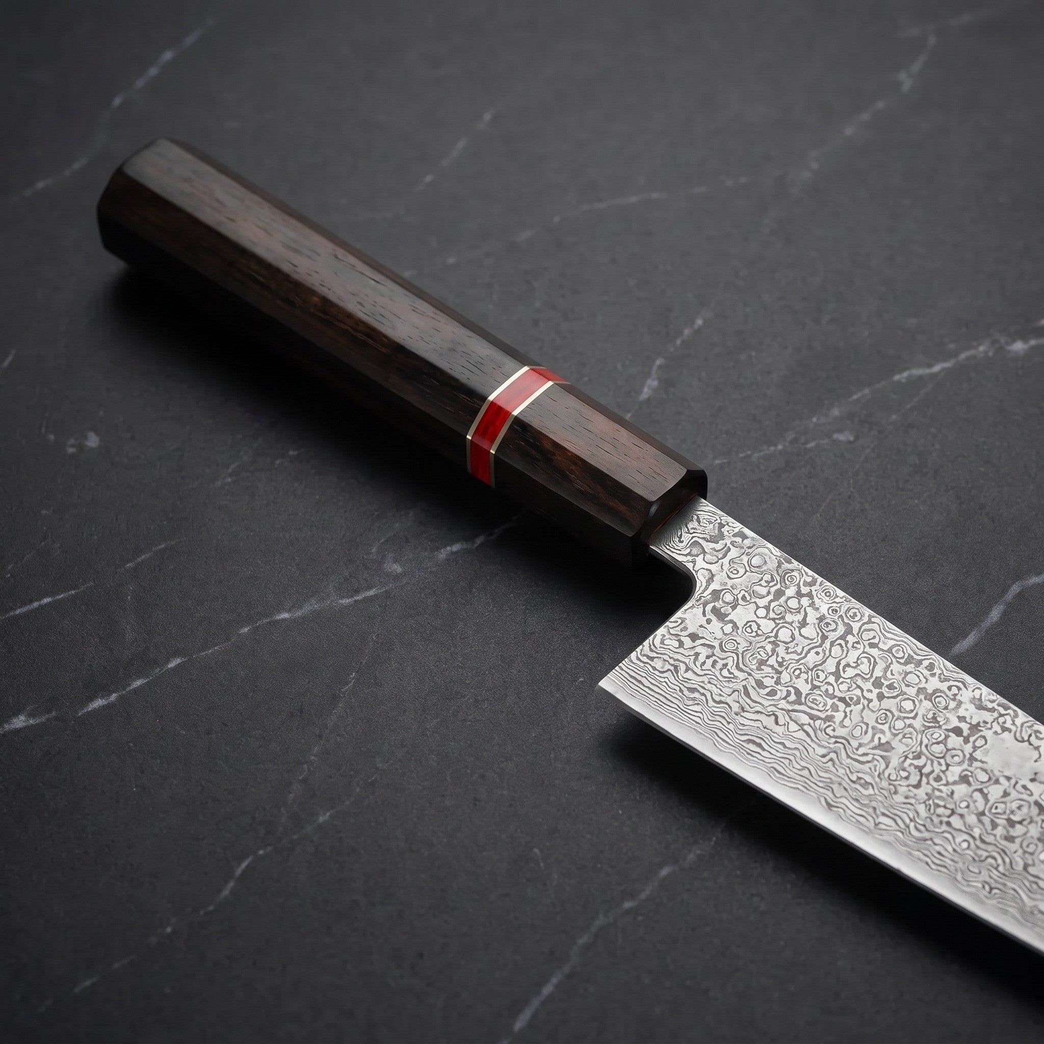 Byakko Gyuto Chef Knife, Red Handle – handle