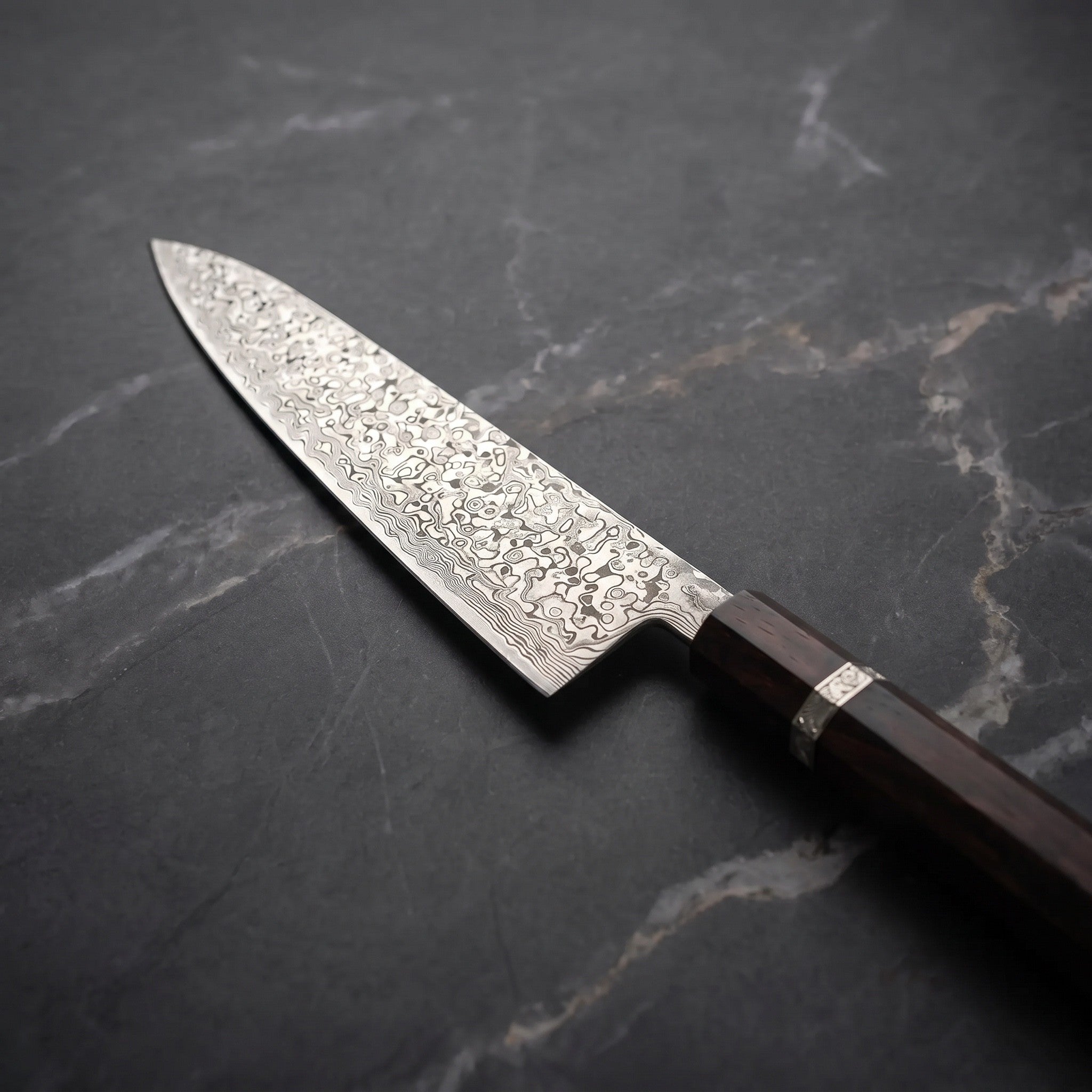 Byakko Gyuto Chef Knife, White Handle – blade detail