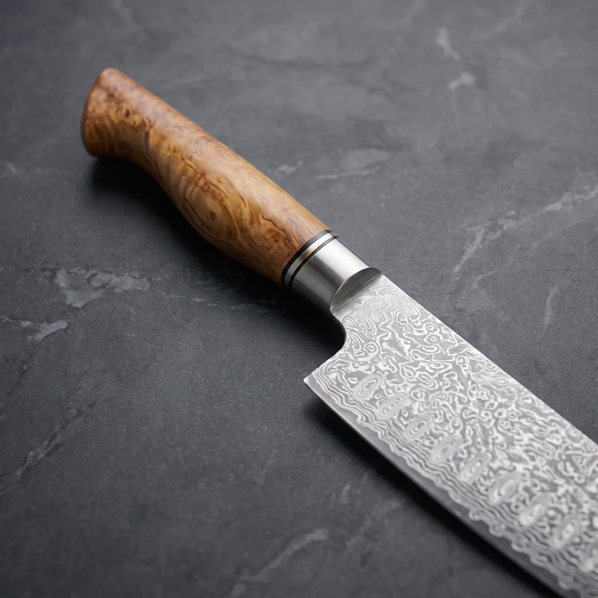 Fubuki Santoku All-Purpose Knife – handle