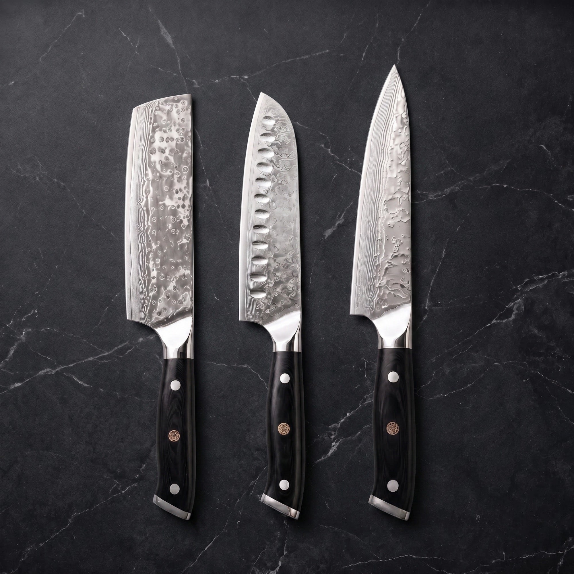 Genbu Knife Trio (Gyuto, Nakiri & Santoku) · hero