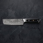Genbu Nakiri Vegetable Knife – on the board