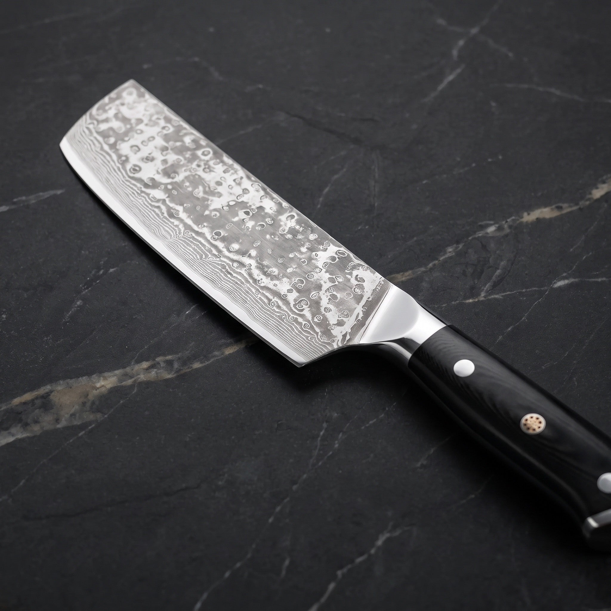 Genbu Nakiri Vegetable Knife – blade detail
