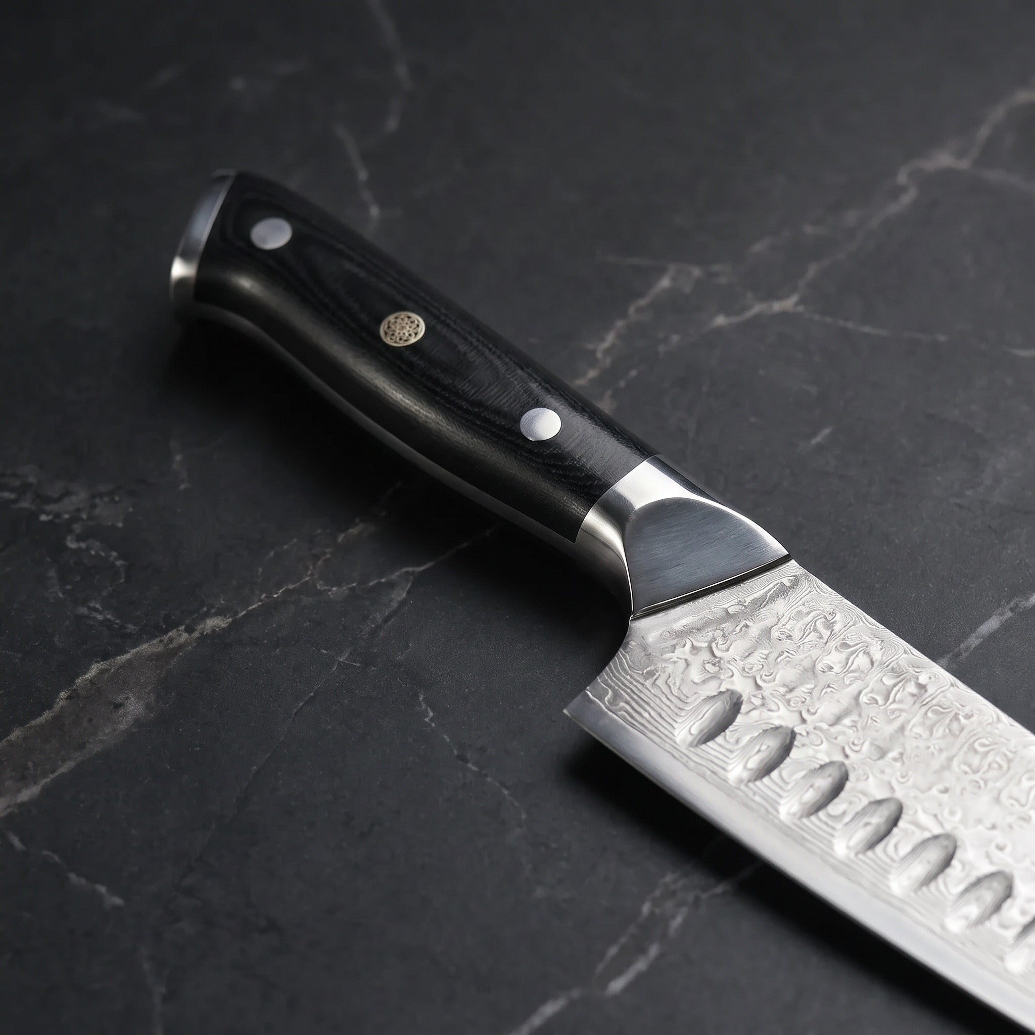 Genbu Santoku All-Purpose Knife – handle