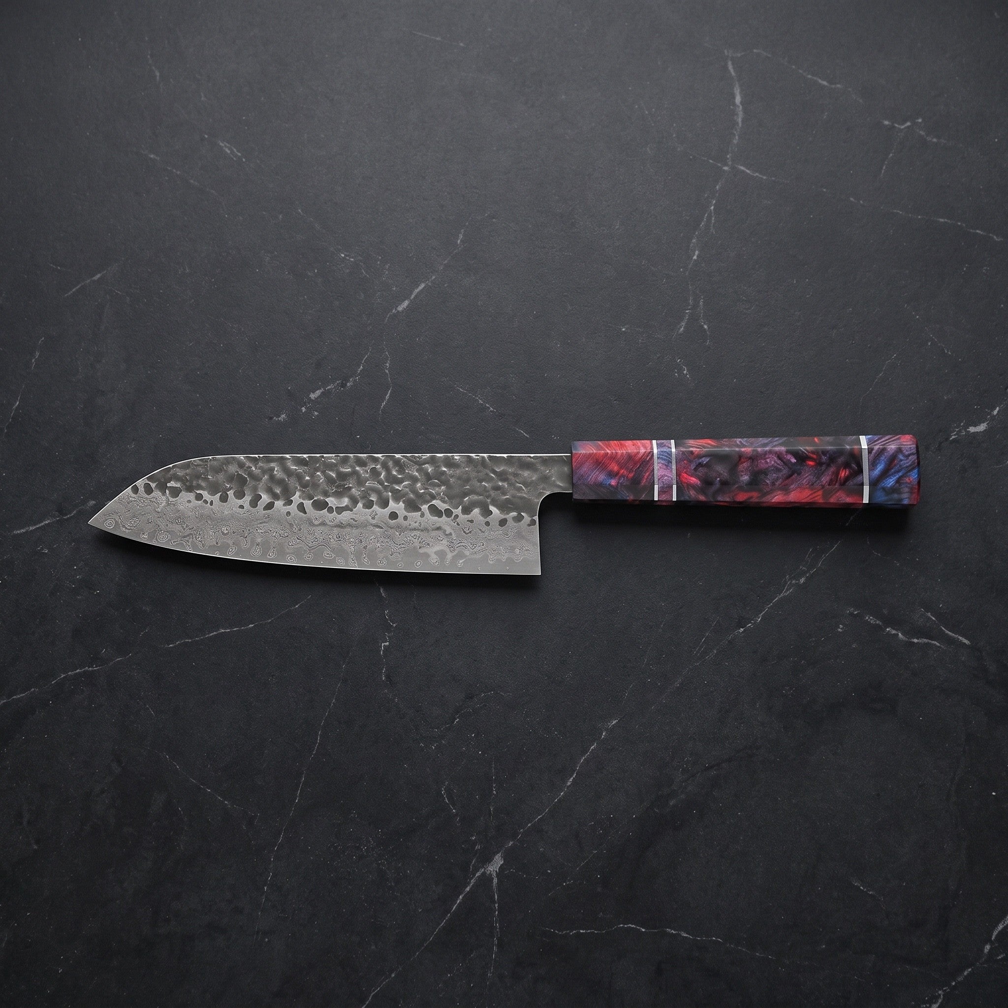 Hoshikage Santoku All-Purpose Knife – on the board