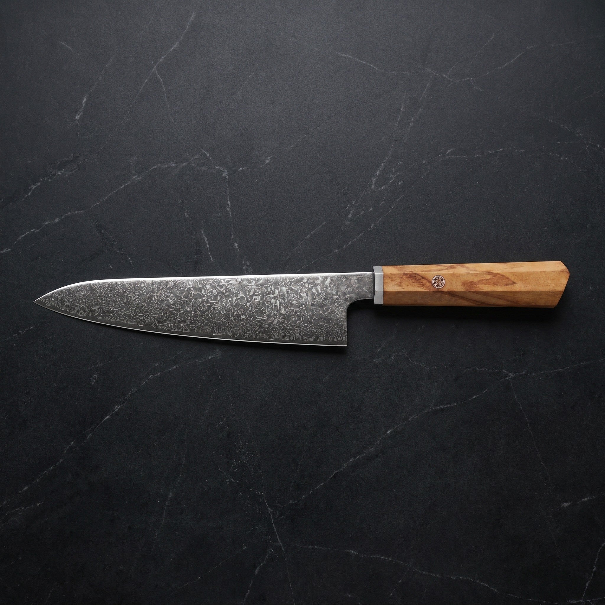 Isshin Gyuto Chef Knife – on the board