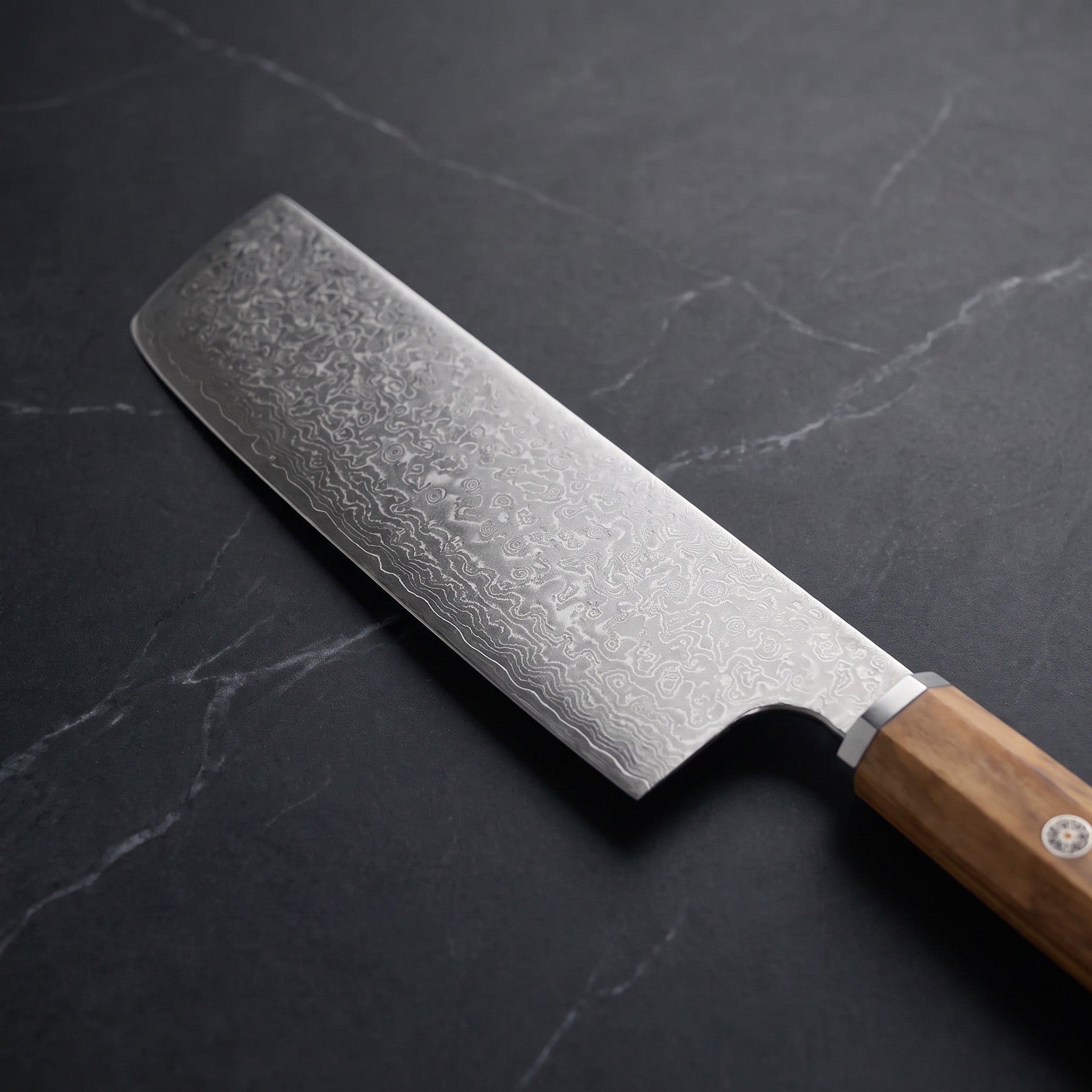 Isshin Nakiri Vegetable Knife – blade detail