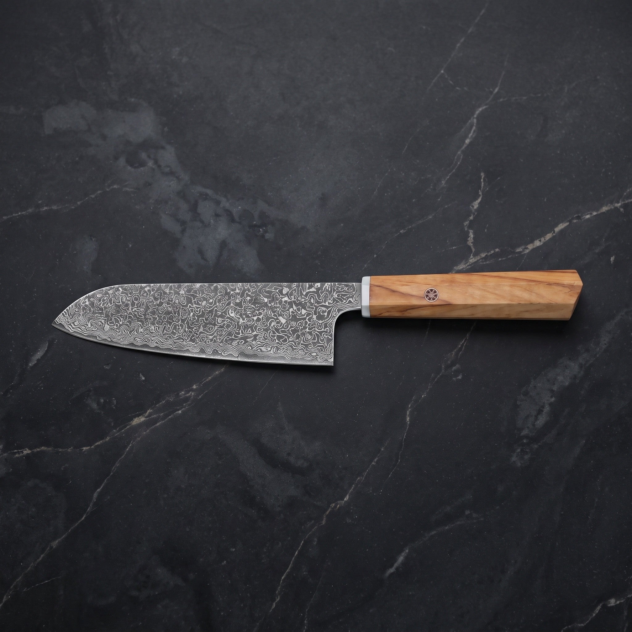 Isshin Santoku All-Purpose Knife – on the board
