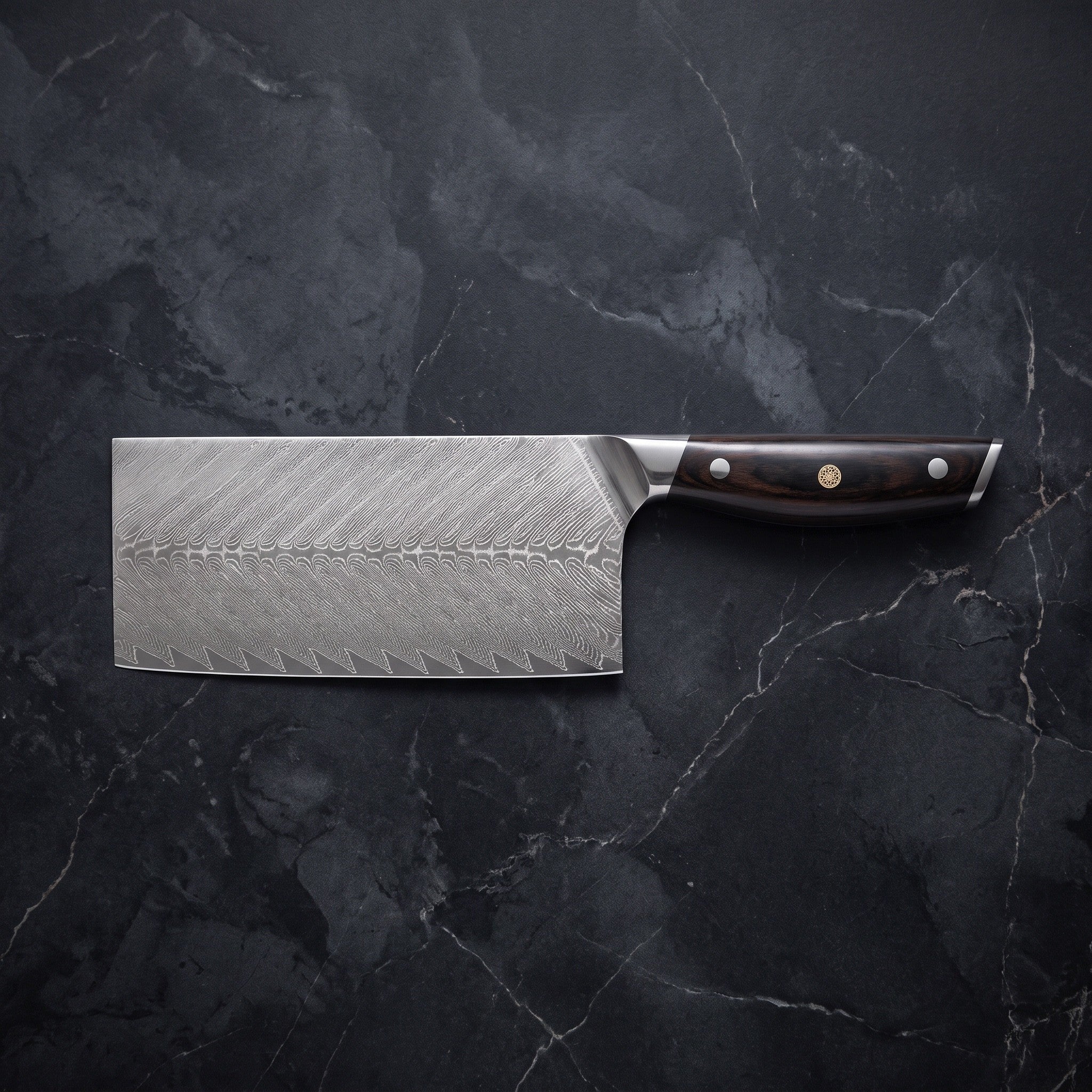 Iwakura Cleaver Knife – on the board