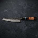 Kaminari Gyuto Chef Knife – on the board