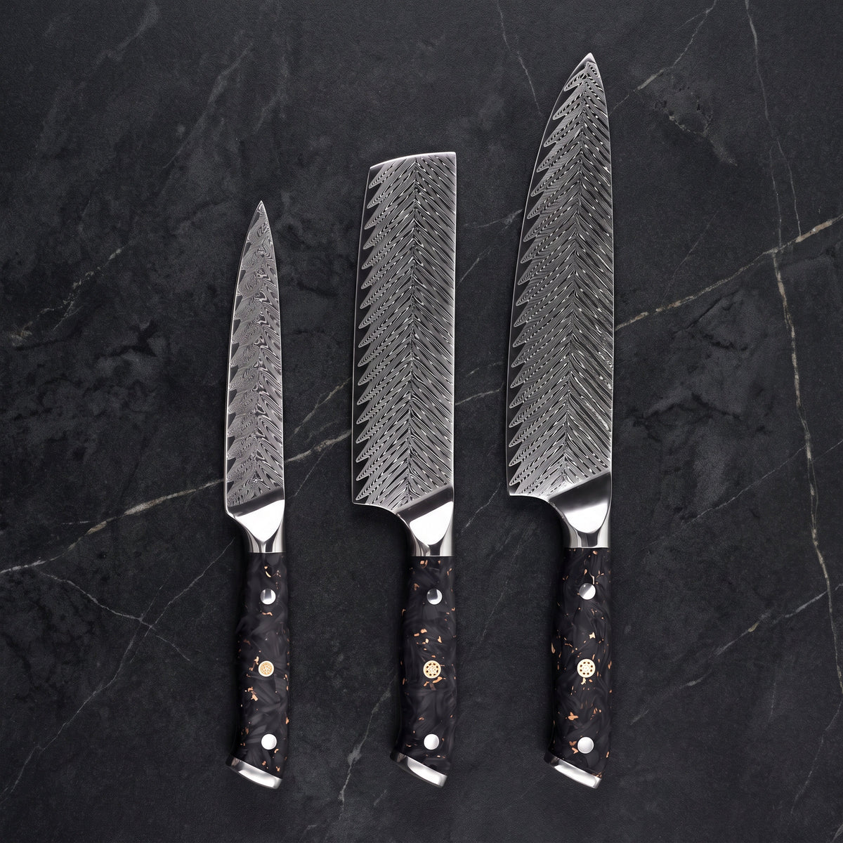 Kinsei Knife Trio (Gyuto, Nakiri & Utility)