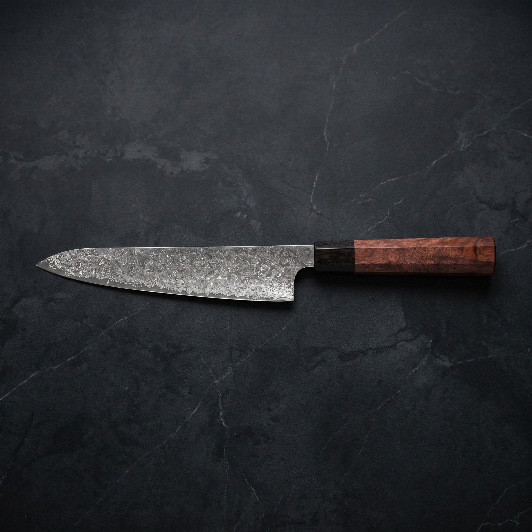 Kodama Gyuto Chef Knife – on the board