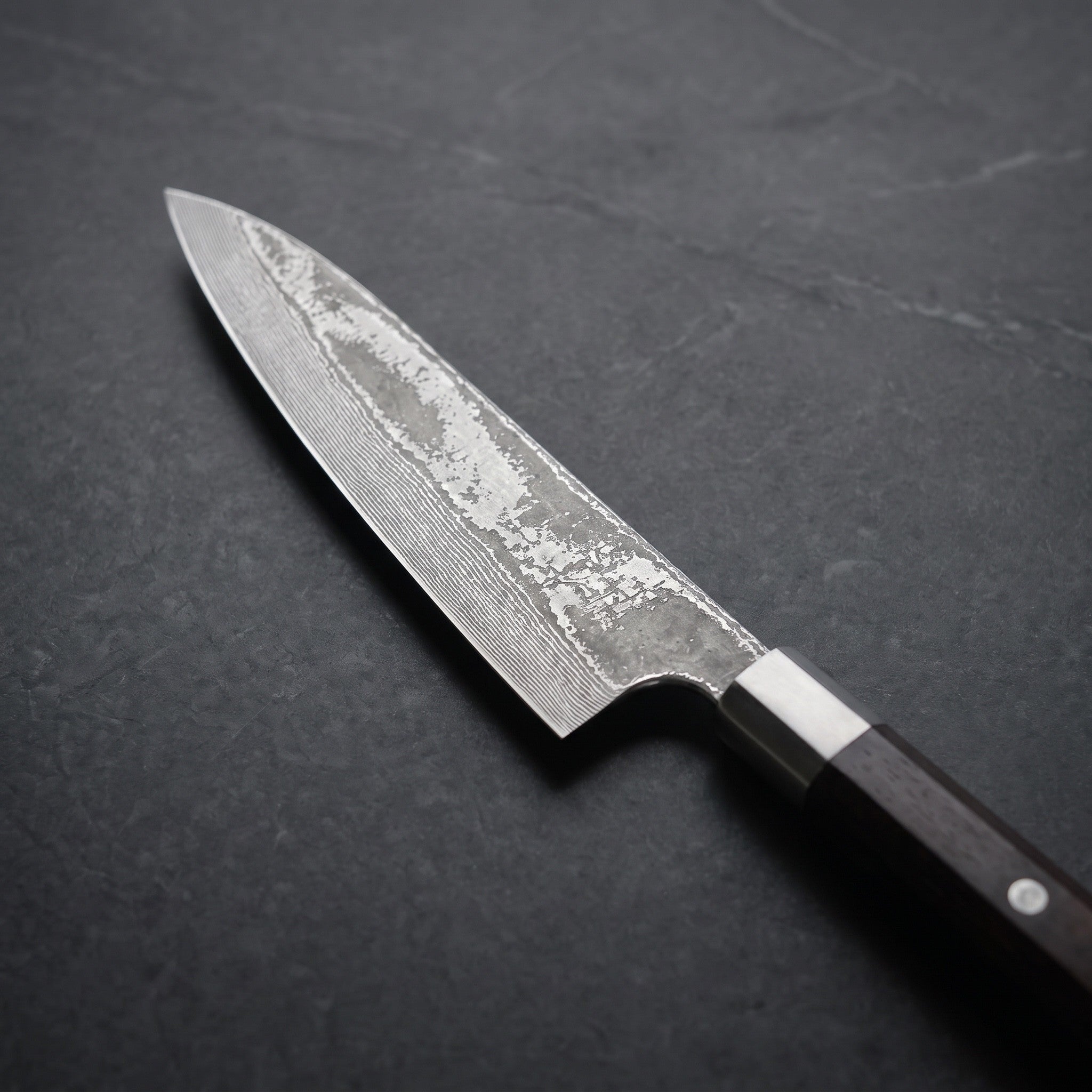 Kohaku Santoku All-Purpose Knife – blade detail