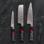 Kokutan Knife Trio (Gyuto, Nakiri & Petty)
