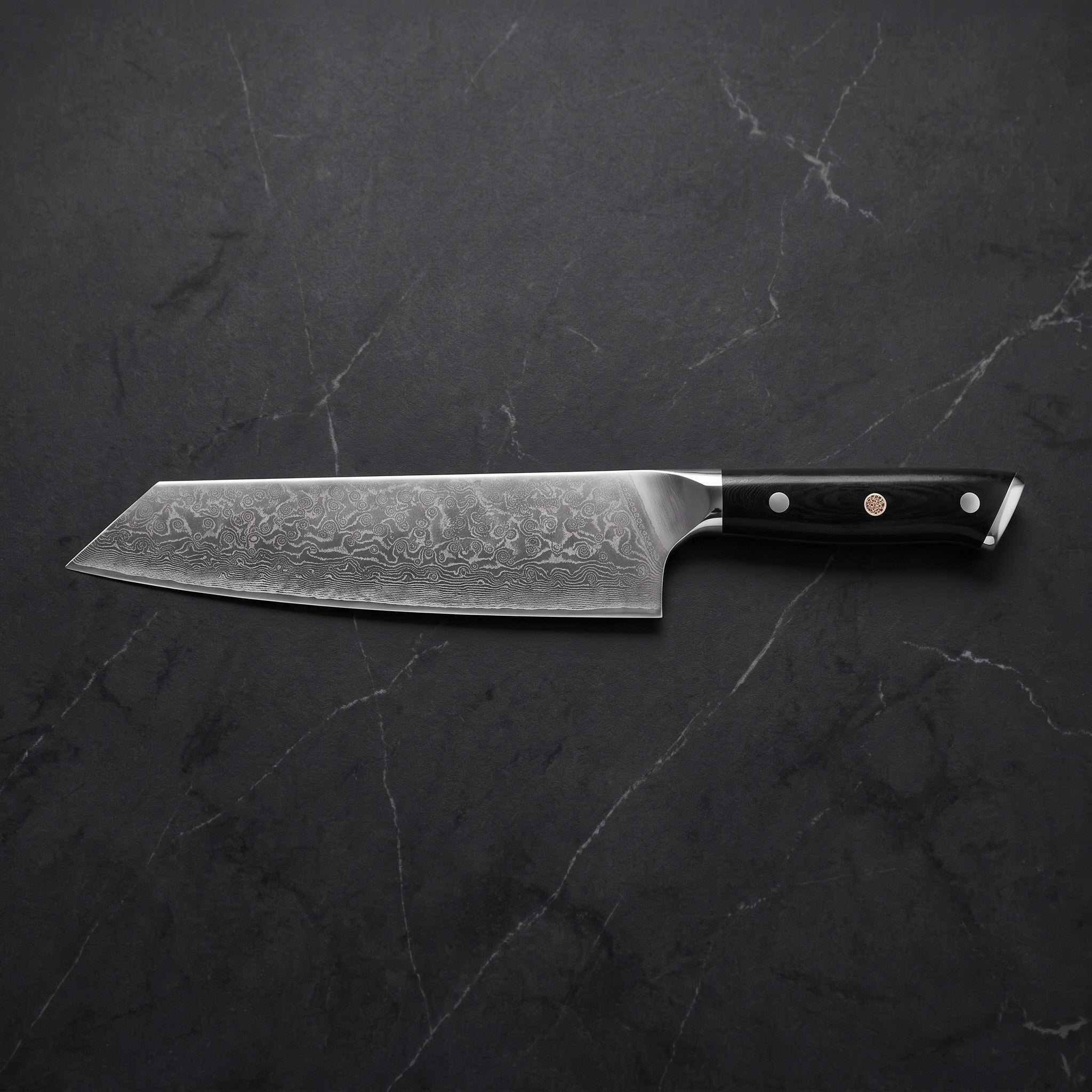 Kurenai Kiritsuke Chef-Slicer Knife – on the board