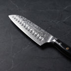 Kurenai Santoku All-Purpose Knife – blade detail
