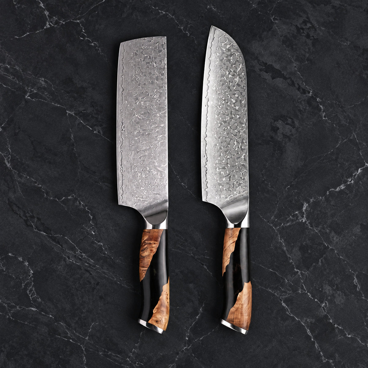 Kurohana Knife Duo (Santoku & Nakiri)
