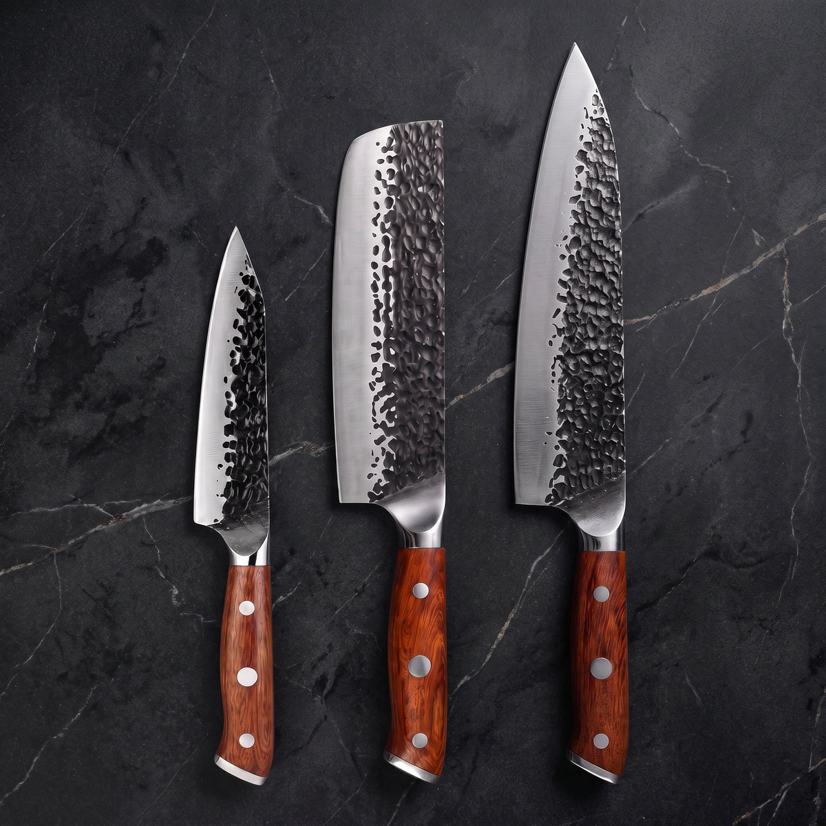 Kuromori Knife Trio (Gyuto, Nakiri & Utility)