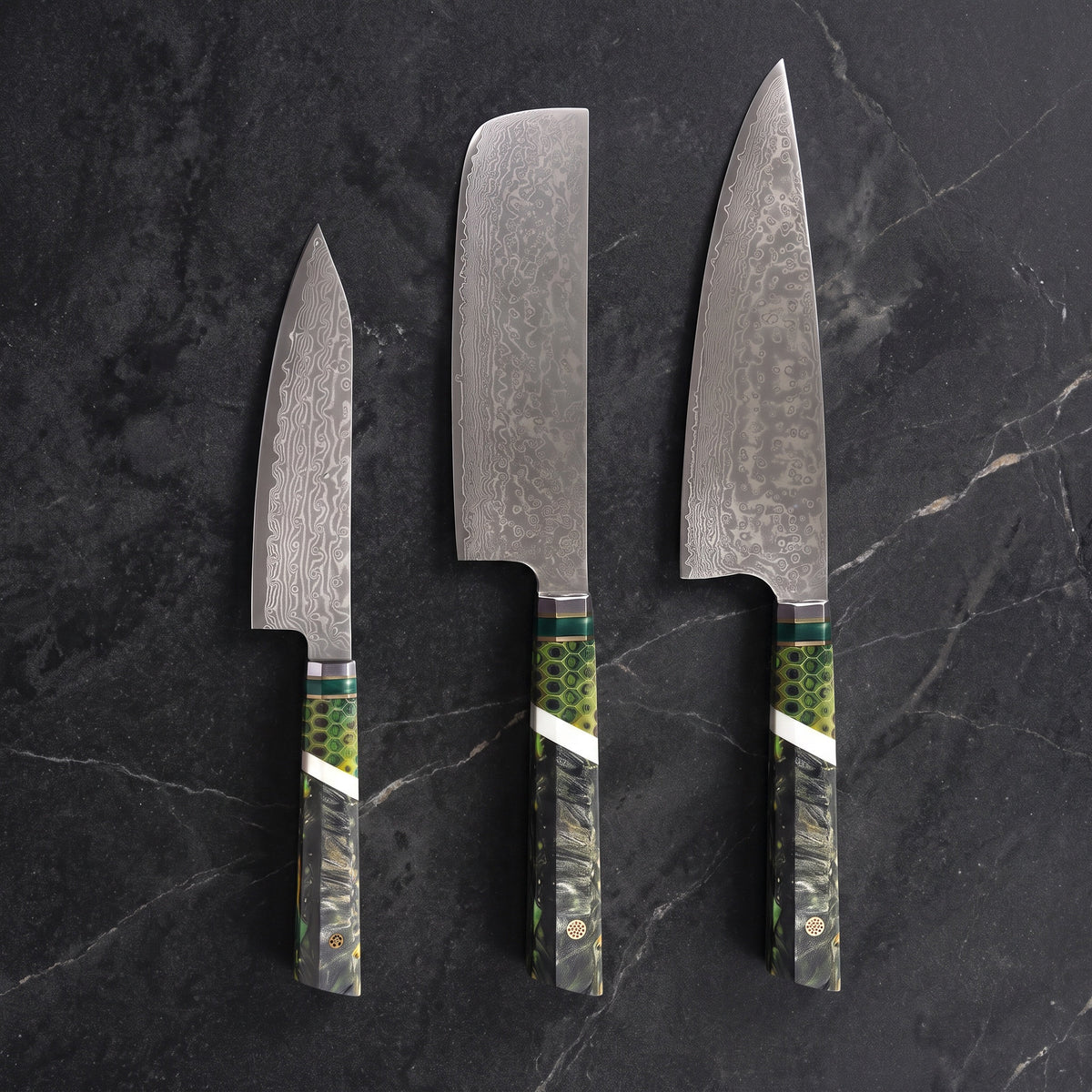 Midoriha Knife Trio (Gyuto, Nakiri & Utility)