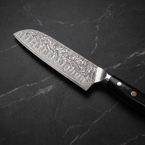 Oboro Santoku All-Purpose Knife – blade detail