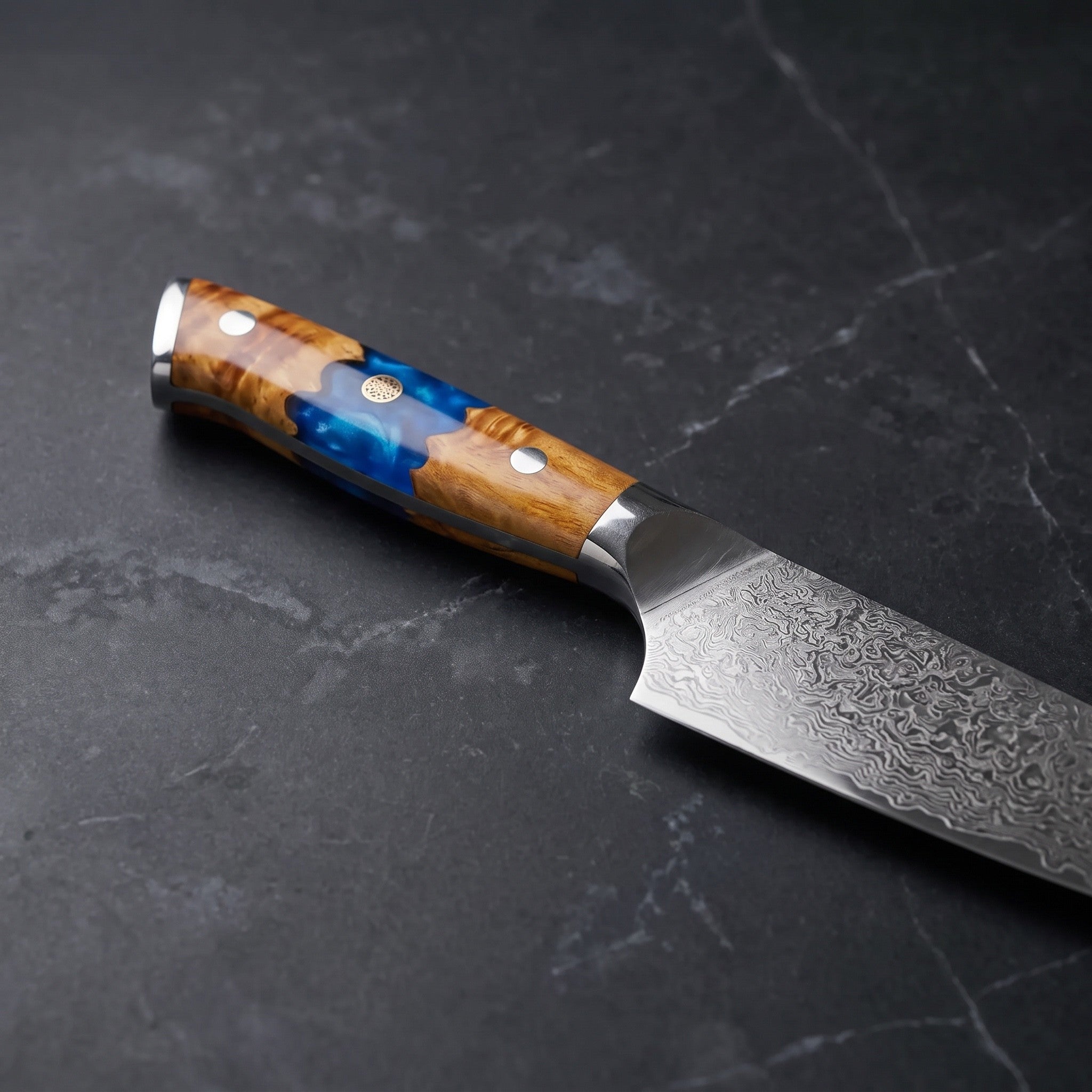Seiryu Santoku All-Purpose Knife – handle