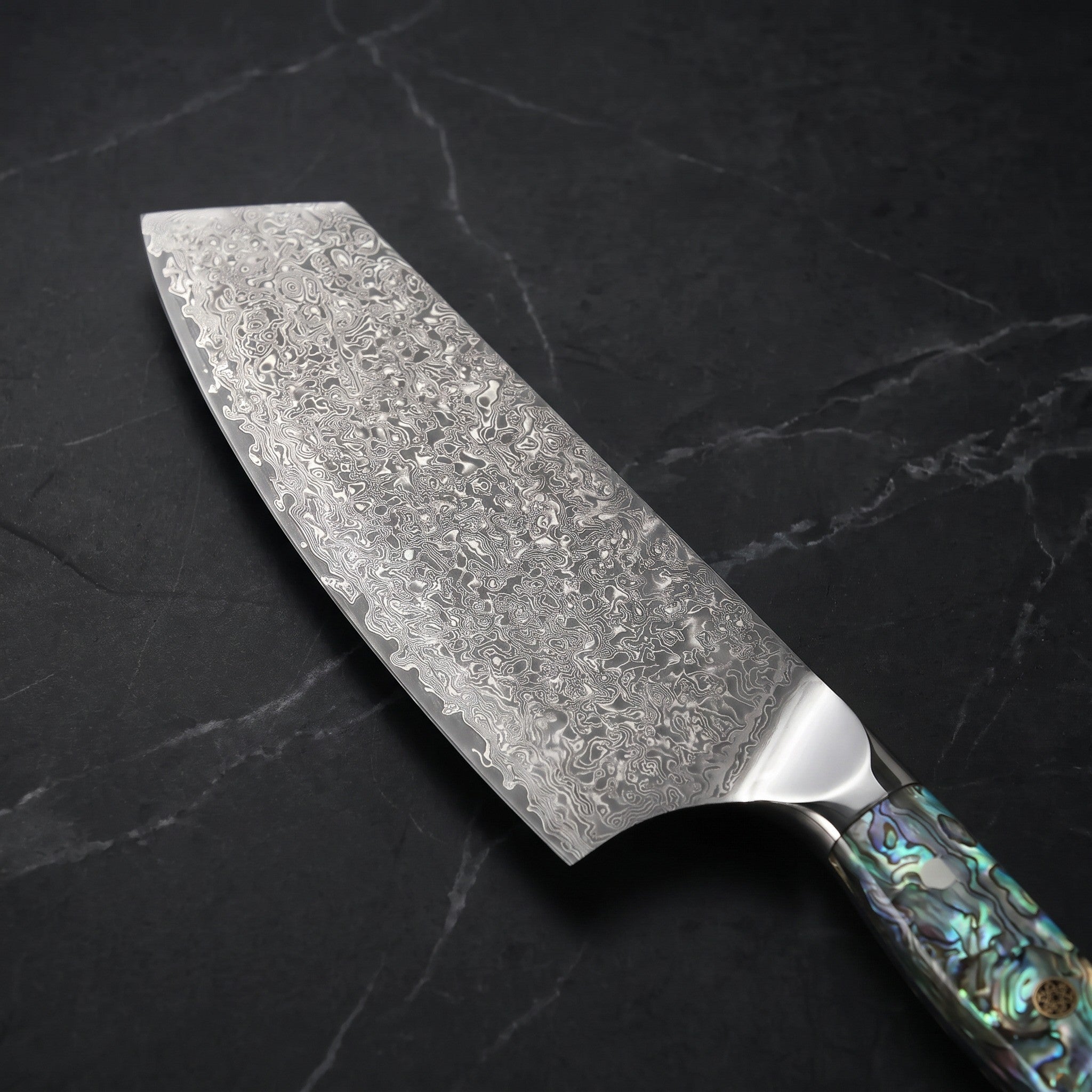 Shirogane Cleaver Knife – blade detail