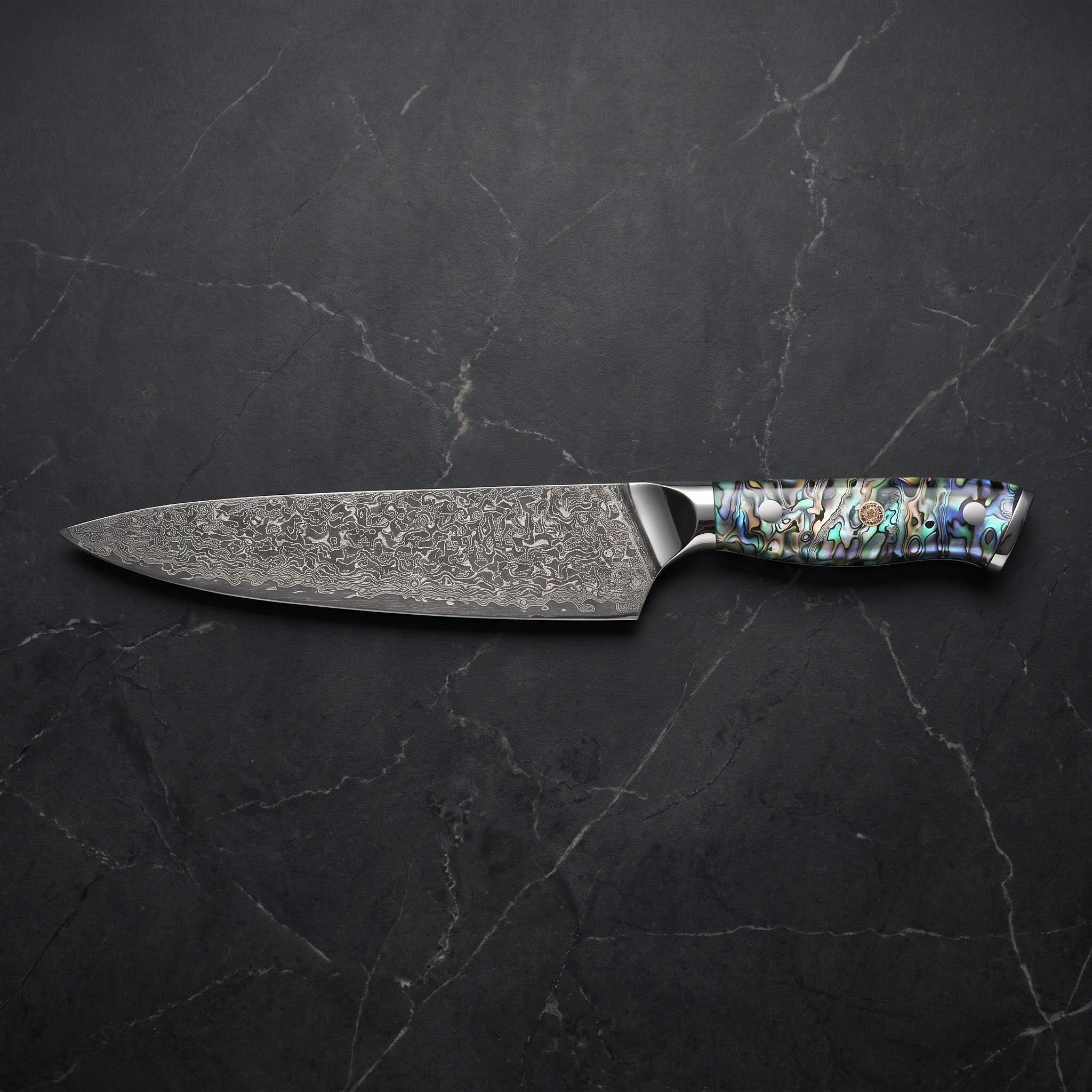 Shirogane Gyuto Chef Knife – on the board