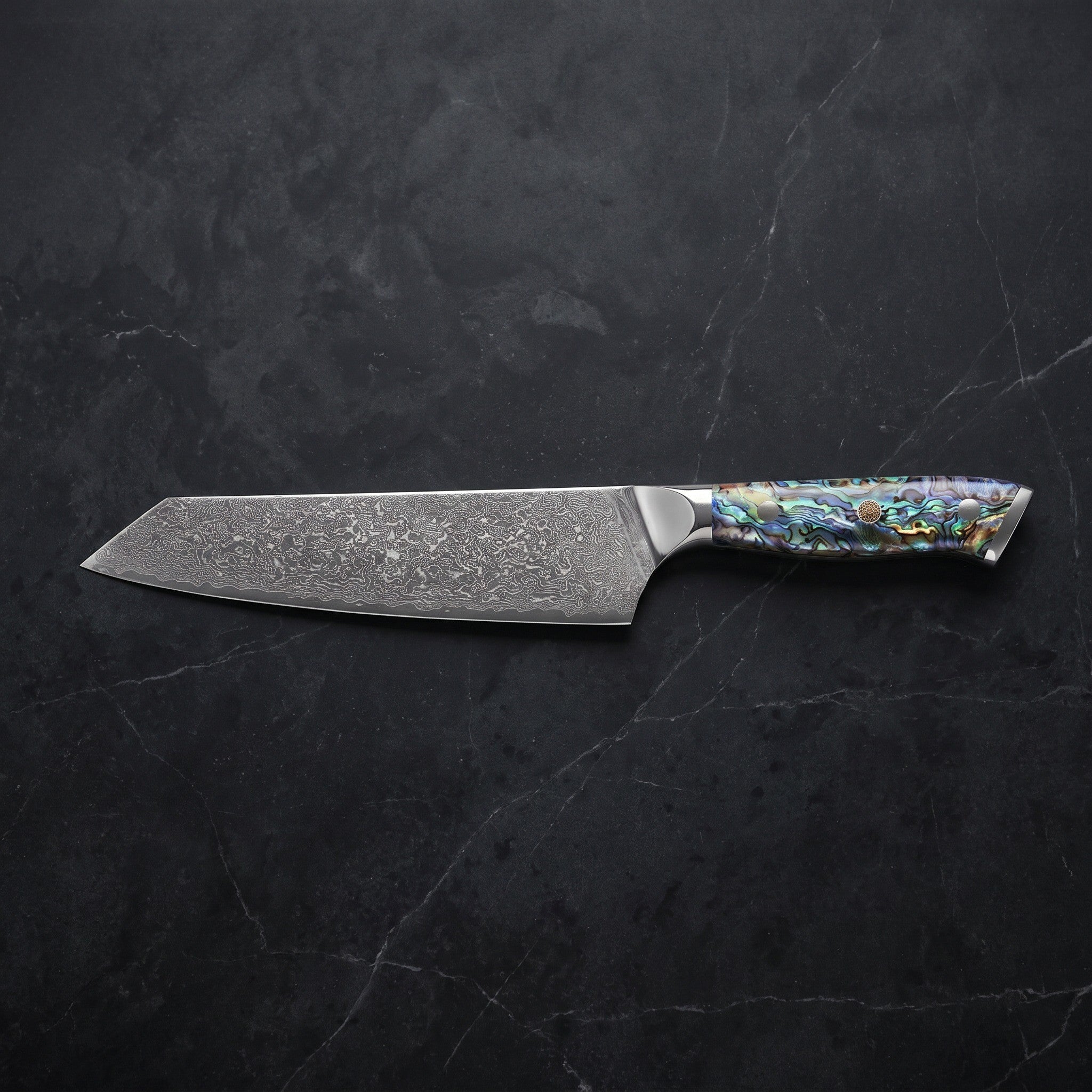 Shirogane Kiritsuke Chef-Slicer Knife – on the board