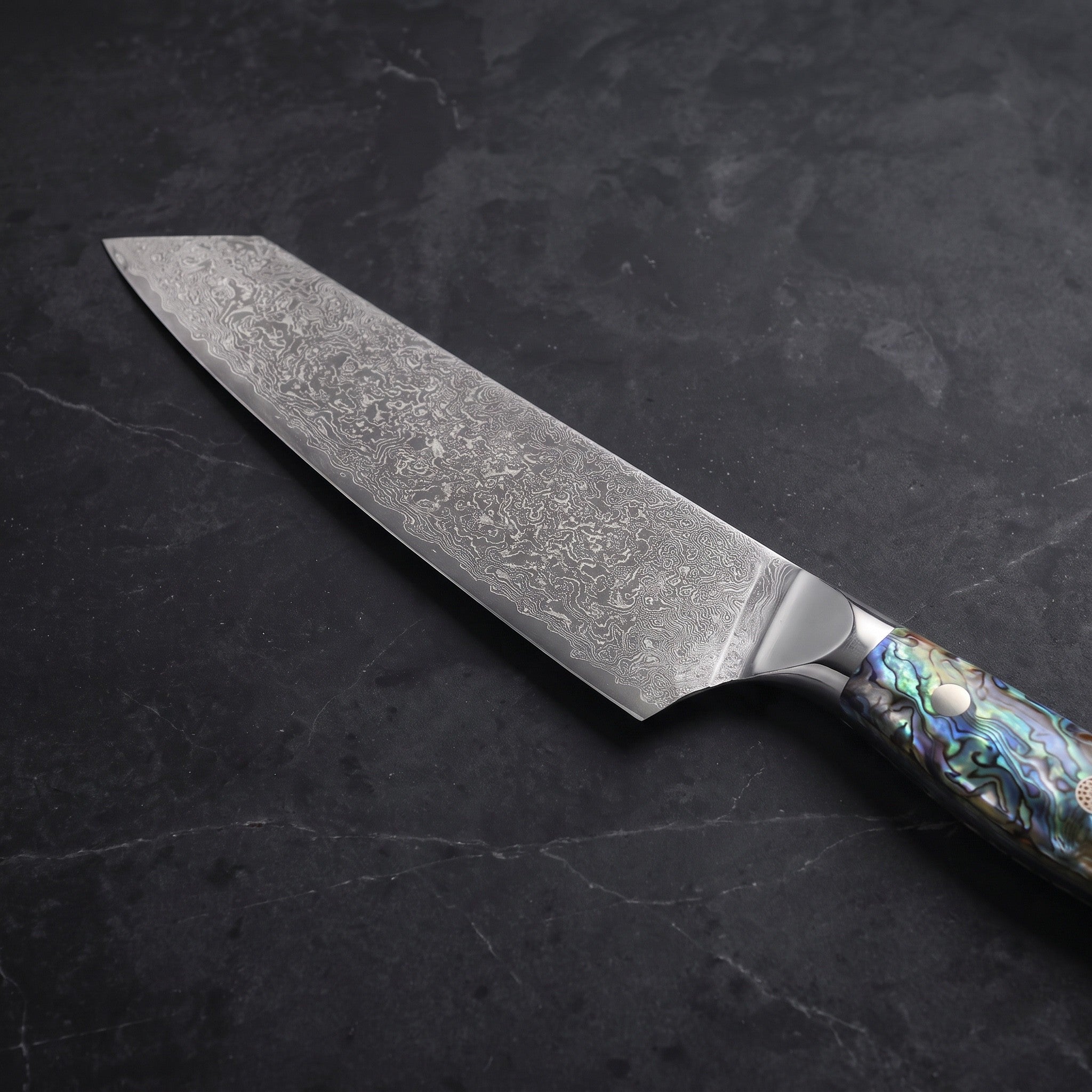 Shirogane Kiritsuke Chef-Slicer Knife – blade detail