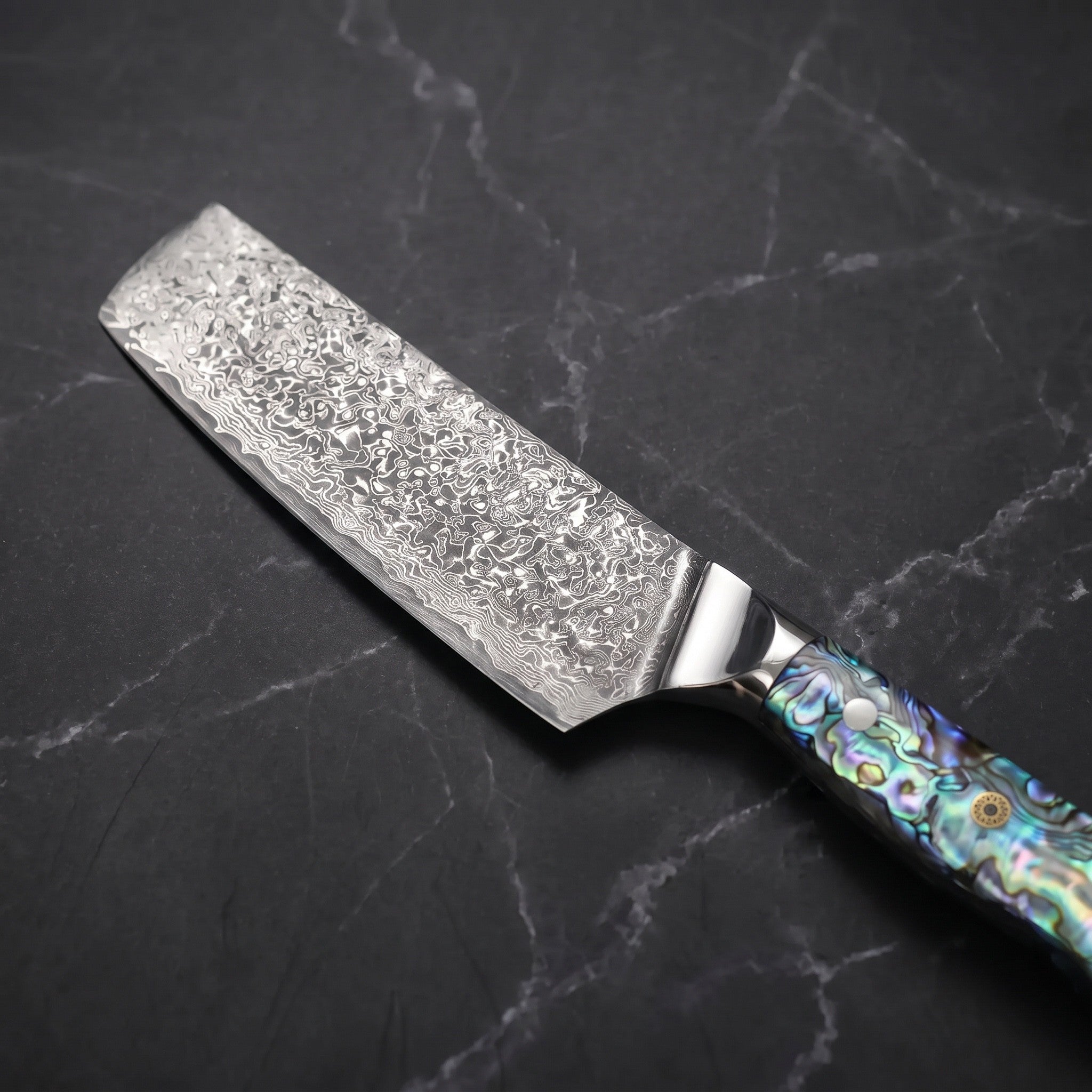 Shirogane Nakiri Vegetable Knife – blade detail