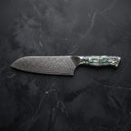 Shirogane Santoku All-Purpose Knife – on the board