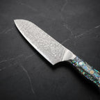 Shirogane Santoku All-Purpose Knife – blade detail