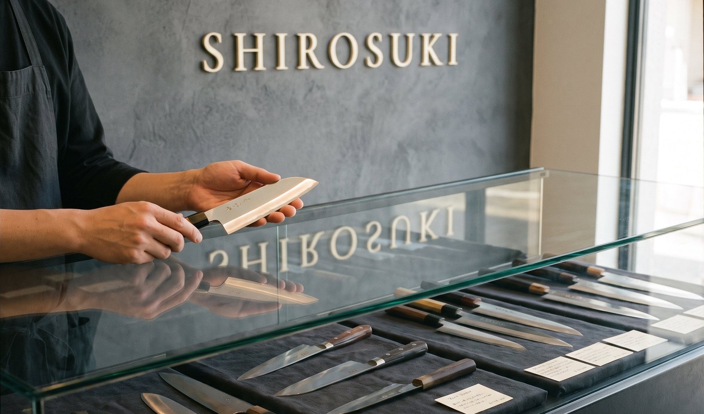 Shirosuki storefront display case