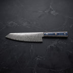Suzaku Kiritsuke Chef-Slicer Knife, Blue Handle – on the board