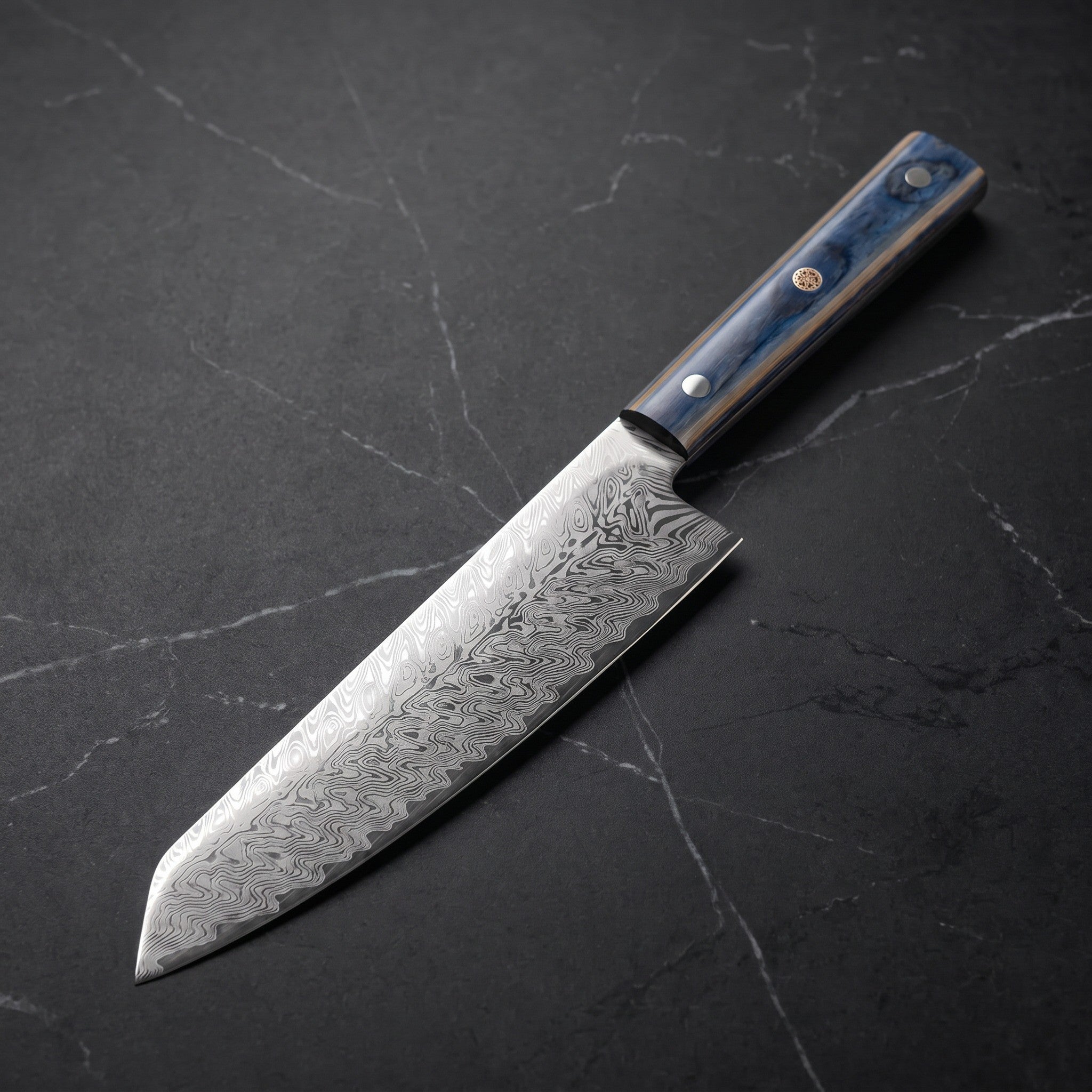 Suzaku Kiritsuke Chef-Slicer Knife, Blue Handle