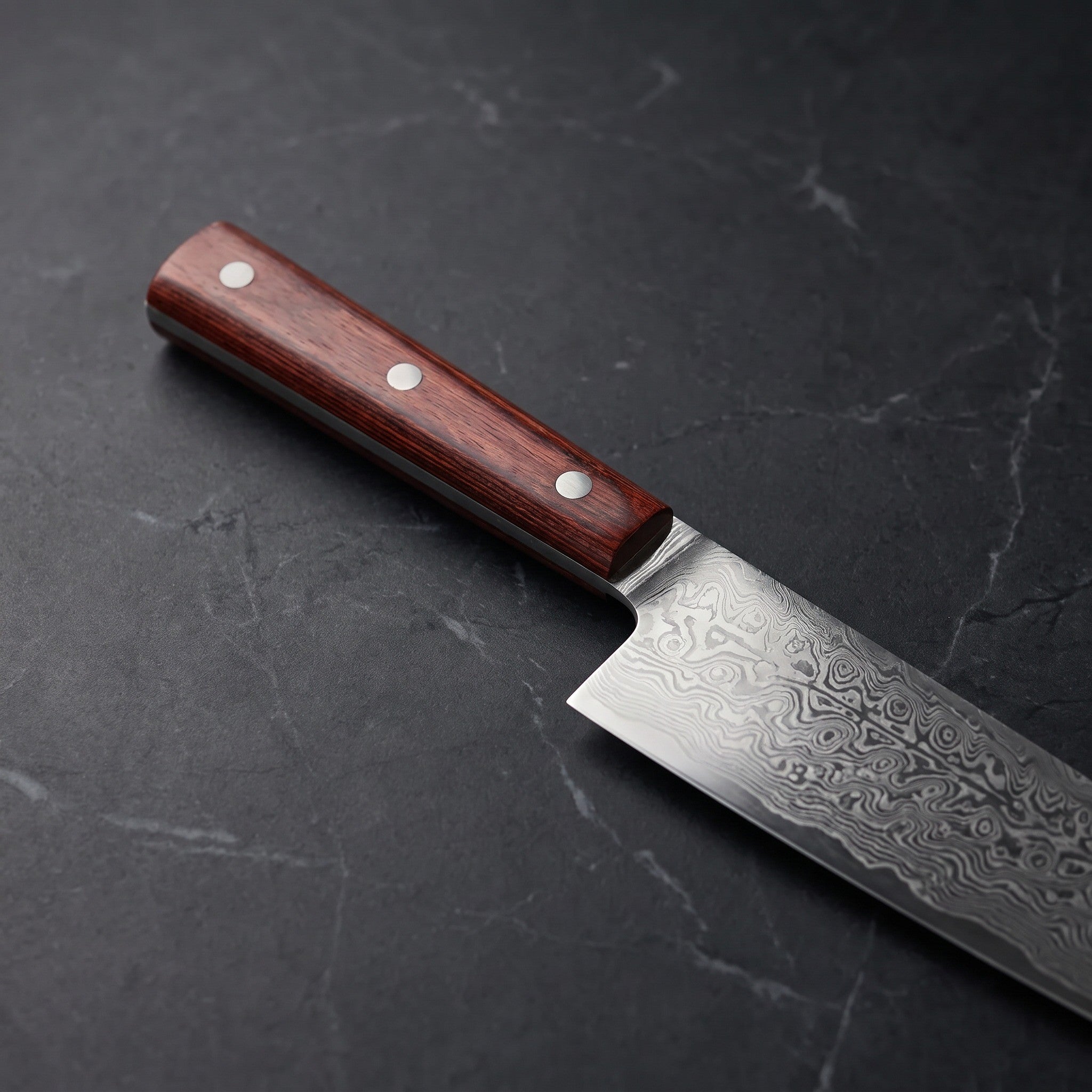 Suzaku Kiritsuke Chef-Slicer Knife, Red Handle – handle