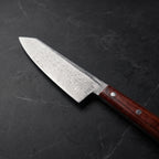 Suzaku Kiritsuke Chef-Slicer Knife, Red Handle – blade detail