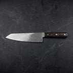 Suzaku Kiritsuke Chef-Slicer Knife, Walnut Handle – on the board