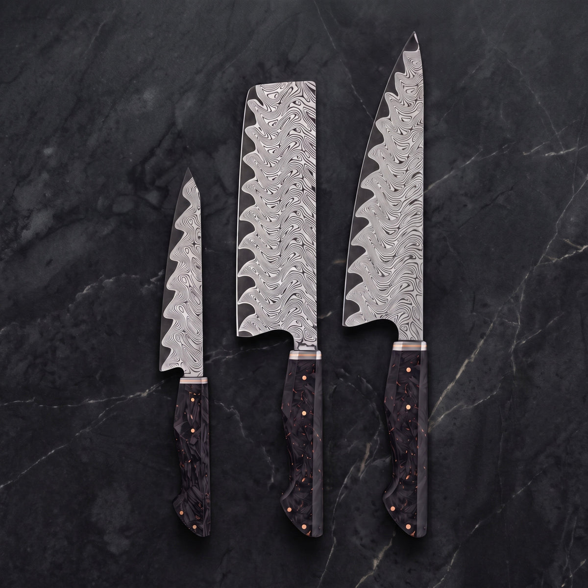 Tatsumaki Knife Trio (Gyuto, Nakiri & Utility)