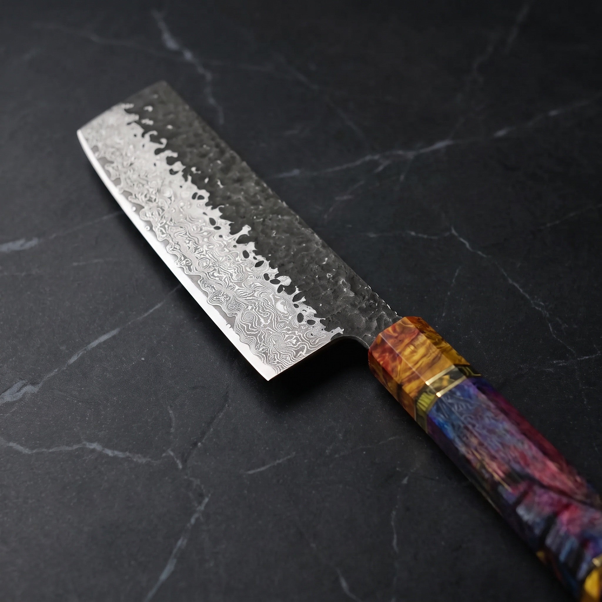 Yoake Nakiri Vegetable Knife – blade detail