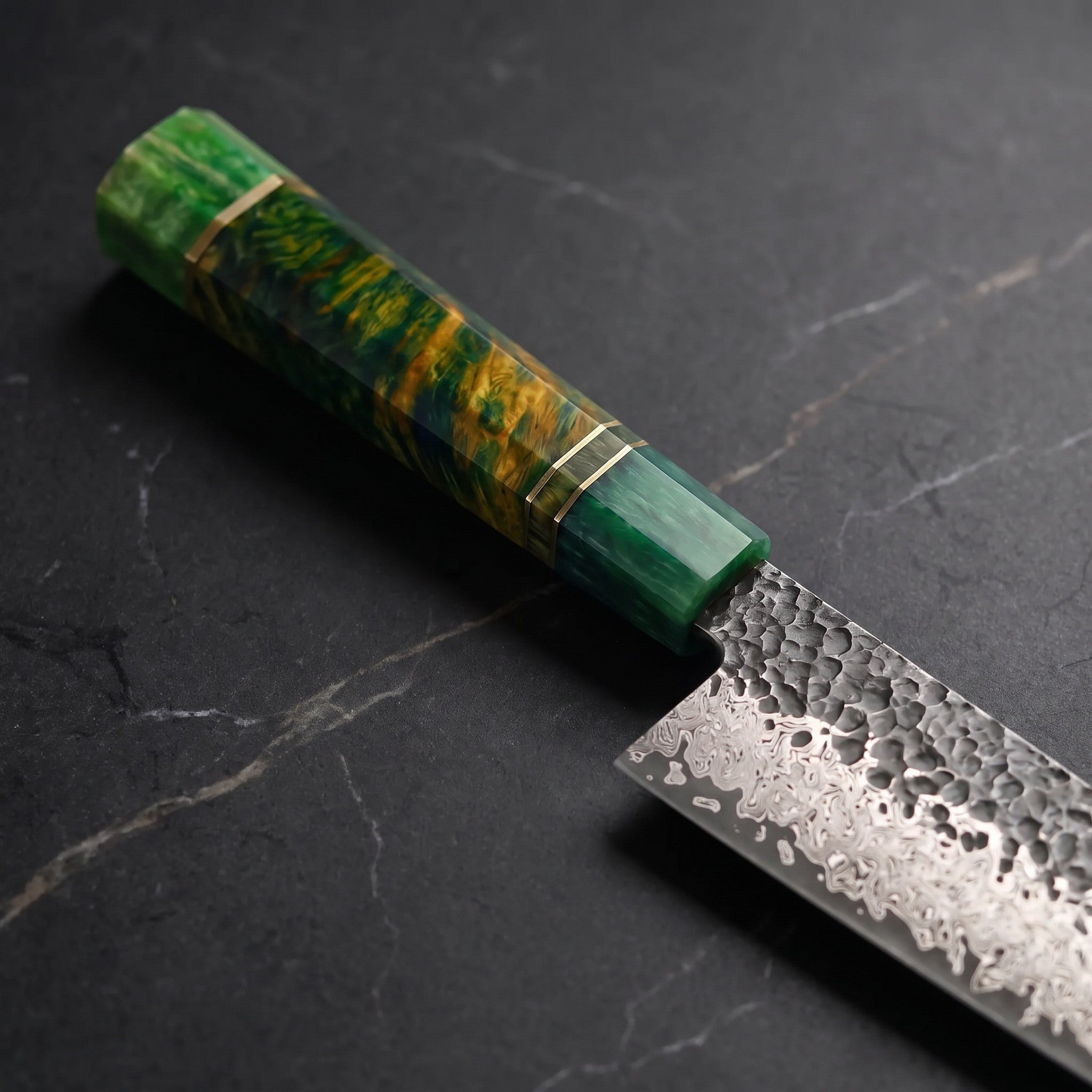 Yoake Santoku All-Purpose Knife – handle
